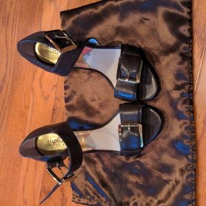 Michael Kors brown leather heels 7.5